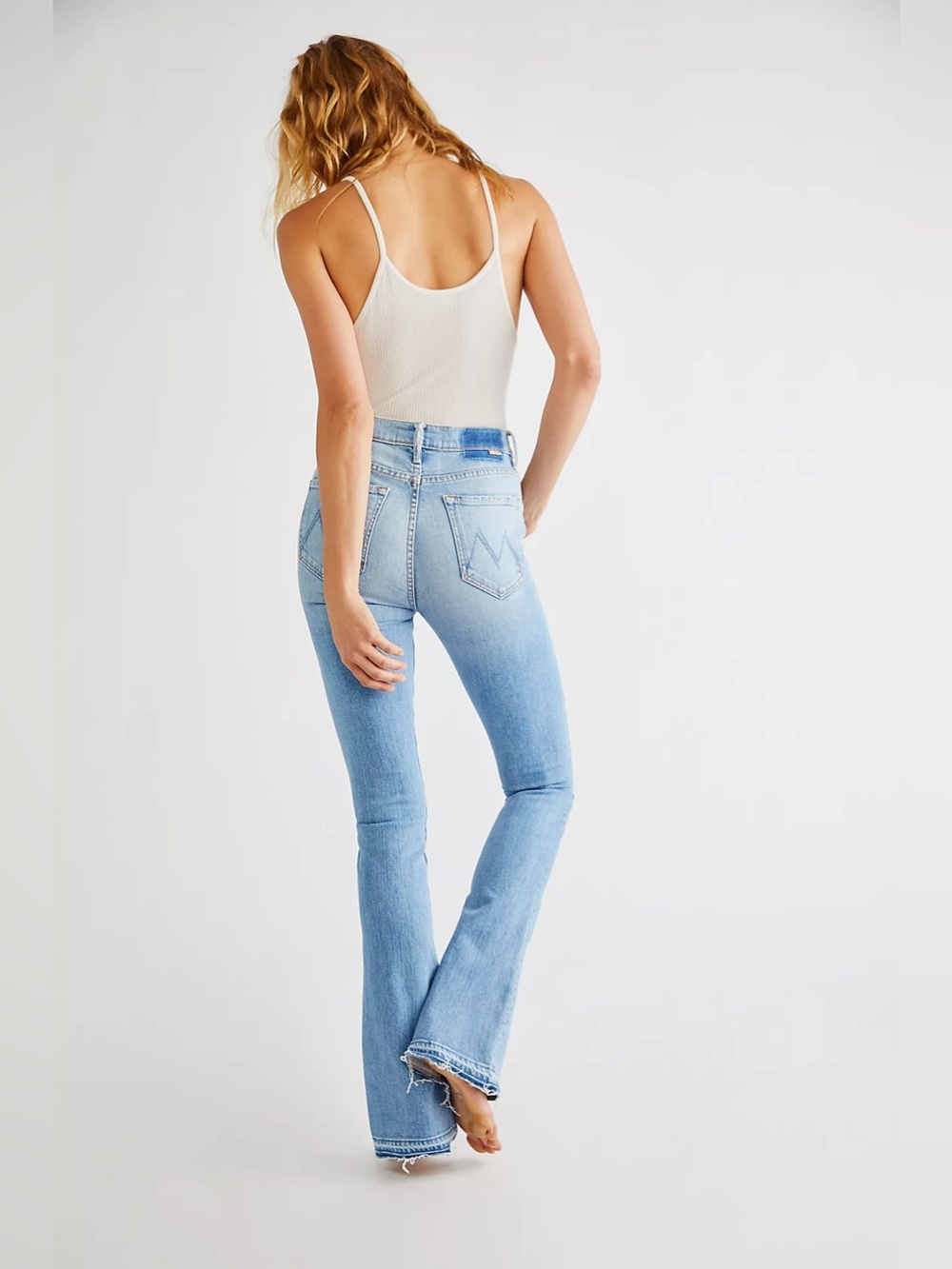 MOTHER High-Waisted Runaway Undone Hem Jeans Size 30